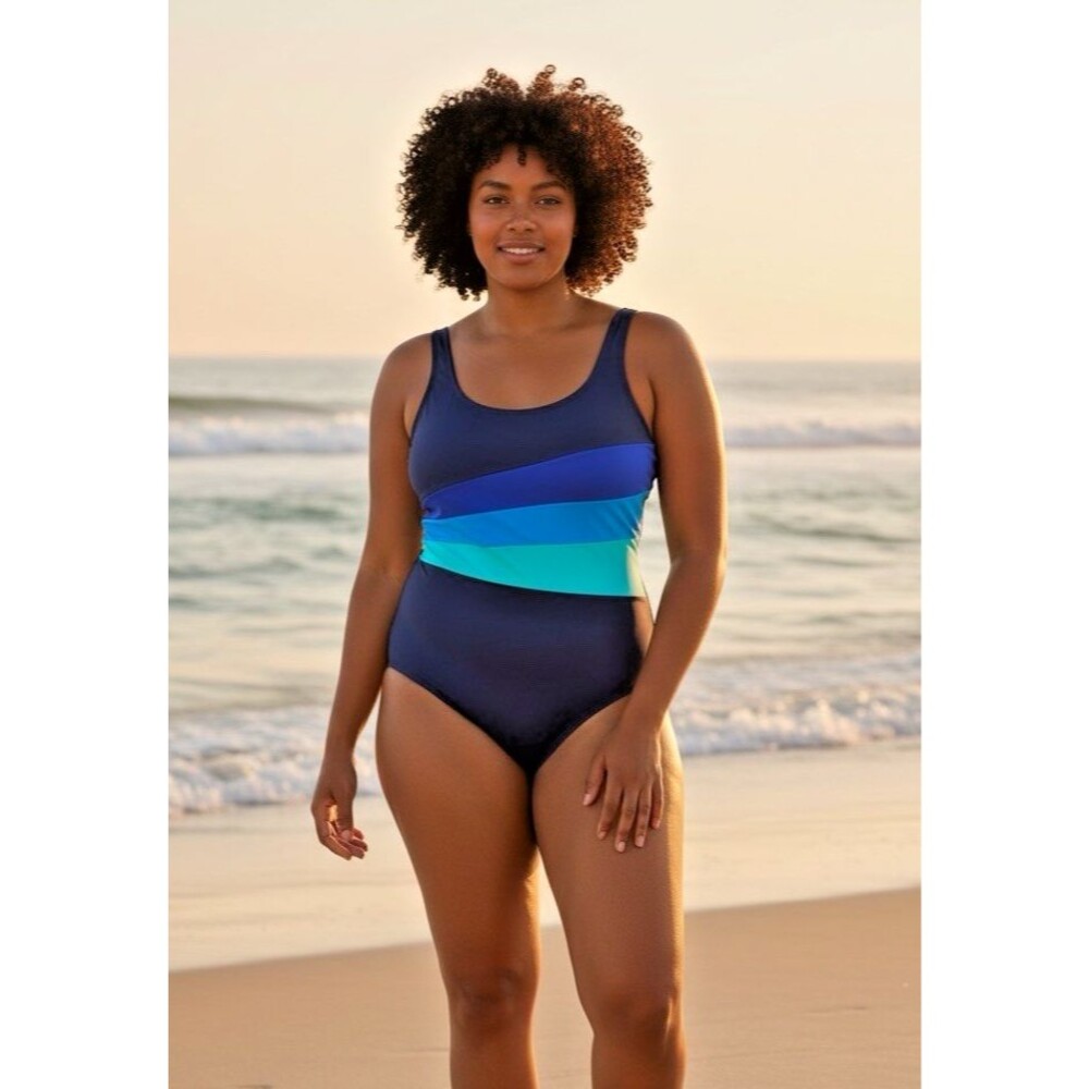 Swim365 womens NWOT one piece padded bra built in swimsuit sz 16 vacation travel
